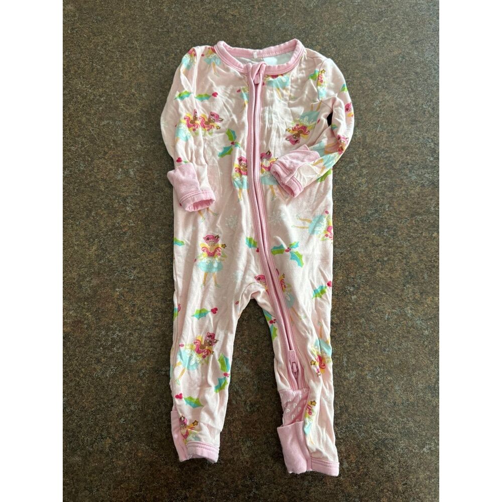 Posh Peanut‎ x Glitterville Bamboo Christmas Holidays Sleeper Size Newborn